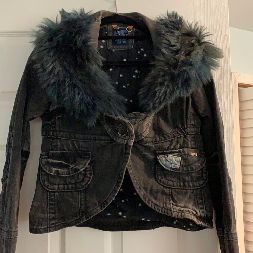 Miss Sixty Denim Jacket with removable faux fur